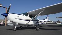 N5492S @ KRHV - A 1980 Cessna 182RG Turbo for sale with Lafferty Aircraft Sales. Parked in front of the Lafferty Aircraft Sales hangar. - by Chris Leipelt