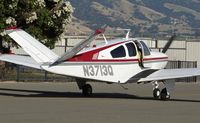 N3713Q @ KRHV - A transient 1966 Beechcraft Bonanza V35 taxing out for departure at Reid Hillview Airport. - by Chris Leipelt