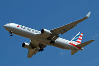 N349UA @ EGLL - Boeing 767-323ER [33088] (American Airlines) Home~G 29/07/2014. On approach 27R.