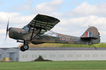 G-AKSY @ EGBR - Taylorcraft J Auster 5 at The Real Aeroplane Club's Auster Fly-In, Breighton Airfield, May 4th 2015. - by Malcolm Clarke