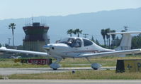 N171CB @ KRHV - A local 2008 Diamond Star with a G1000 taxing back to its hangar. - by Chris Leipelt
