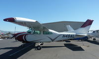 N48AL @ KRHV - A local Cessna 210 with a new tail number and new paint just out of the repair shop at Reid Hillview, San Jose, CA. - by Chris Leipelt