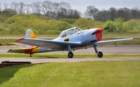 G-BARS @ EGFH - Visiting Chipmunk aircraft in Portuguese Air Force markings and s/n 1377. Previously WK520 in RAF service. - by Roger Winser