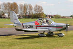G-CCEM @ EGBR - Aerotechnik EV-97A Eurostar at The Real Aeroplane Club's Auster Fly-In, Breighton Airfield, May 4th 2015. - by Malcolm Clarke