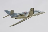 185 @ LFRJ - Dassault Falcon 10MER, Take off rwy 26,  Landivisiau Naval Air Base (LFRJ) - by Yves-Q