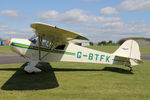 G-BTFK @ EGBR - Taylorcraft BC-12D Twosome at The Real Aeroplane Club's Auster Fly-In, Breighton Airfield, May 4th 2015. - by Malcolm Clarke