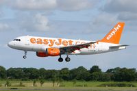 G-EZED @ LFRB - Airbus A319-111, On final rwy 25L, Brest-Bretagne Airport (LFRB-BES) - by Yves-Q