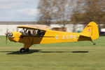 G-ASPS @ EGBR - Piper J3C-90 at The Real Aeroplane Club's Auster Fly-In, Breighton Airfield, May 4th 2015. - by Malcolm Clarke
