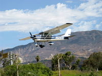 N6261S @ SZP - 1967 Cessna 150G, Continental O-200 100 Hp, on final Rwy 22 with full flaps - by Doug Robertson