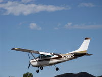N756KS @ SZP - 1979 Cessna TR182 SKYLANE RG II, Lycoming O-540-L3C5D 225 Hp, AiResearch turbocharger delivers full engine power to this airplane's 20,000' ceiling, Retractable gear, on final with flaps Rwy 22 - by Doug Robertson