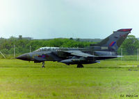 ZA411 @ EGQS - Taxying at RAF Lossiemouth (EGQS) during a TLT (Tactical Leaders Training Course) whilst serving with 617 Sqn coded AJ-S. This aircraft was WFU in April 2012 - by Clive Pattle