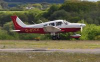 G-BTKX @ EGFH - Visiting Cherokee Archer II departing Runway 28.
Previously registered N47866. - by Roger Winser