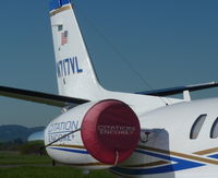 N717VL @ KAPC - A local 2005 Cessna Citation 550 with the American Flag on the tail. - by Chris Leipelt