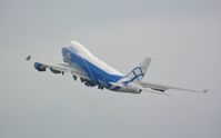 VQ-BHE @ LOWG - B-747 for RedBull Air-Race Rovinj 2015, at LOWG, take-off - by Paul H