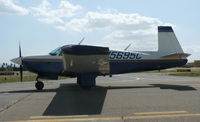 N5695C @ KRHV - Modesto-based 1983 Mooney M20J taxing back after a VFR landing at Reid Hillview Airport, CA. - by Chris Leipelt