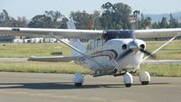 N369ME @ KRHV - A local 2000 Cessna 206H taxing back to the Discover Air hangar at Reid Hillview Airport, CA. - by Chris Leipelt