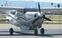 N99AZ @ KRHV - A transient 2006 Cessna T206H with a belly pack visiting Reid Hillview Airport, CA for a football game. - by Chris Leipelt