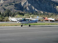 N704UT @ SZP - 1976 Cessna 150M, Continental 0-200 100Hp, landing roll Rwy 04 - by Doug Robertson