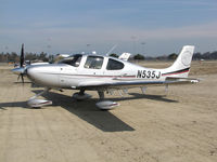 N535J @ KTLR - Teton Aviation LLC Cirrus Design SR22T from Pocatello, ID @ Mefford Field (Tulare, CA) for 2014 International Ag Expo - by Steve Nation