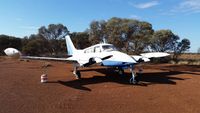 VH-DWS @ YLEO - Cessna 310K VH-DWS Leonora WA - by R. Holgate