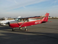N8179T @ KPRB - Very sharp privately-owned 1960 Cessna 175B from Bakersfield, CA on transient ramp @ Paso Robles Municipal Airport, CA - by Steve Nation