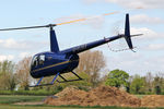 G-OJAZ @ EGBR - Robinson R44 II at The Real Aeroplane Club's Auster Fly-In, Breighton Airfield, May 4th 2015. - by Malcolm Clarke