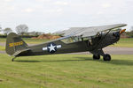 N46779 @ EGBR - Piper J3C-65 at The Real Aeroplane Club's Auster Fly-In, Breighton Airfield, May 4th 2015. - by Malcolm Clarke