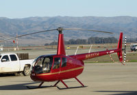 N611TH @ KSNS - Beautifully painted Robinson R44 II @ Salinas Municipal Airport, CA - by Steve Nation