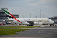 A6-EEE @ EGCC - About to depart. - by Graham Reeve