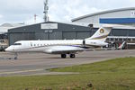 VT-DHA @ EGGW - Bombardier BD700-1A10 Global Express, c/n: 9111 at Luton - by Terry Fletcher