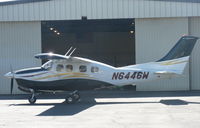 N6446W @ KRHV - A local 1981 Cessna P210N getting more additions to the already beautiful G430 it already has at Reid Hillview Airport, CA. - by Chris Leipelt