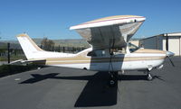 N6441C @ KRHV - A local 1980 Cessna T210N at a tie down near Ariel Avionics and Lafferty Aircraft Sales. It's not for sale with Lafferty, and I've never seen Ariel Avionics work on the plane, so this might be its tie down. Photo taken at Reid Hillview Airport, CA. - by Chris Leipelt