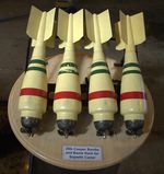 G-BZSC @ EGTH - 4. 20lb. Cooper Bombs and Bomb Rack for the Sopwith F.1 Camel.