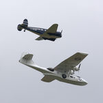G-BKGM @ EGSU - 45. G-BKGM with the the PBY-5A Catalina at The IWM VE Day Anniversary Air Show, May 2015.