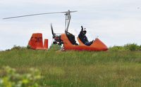 G-CINT @ EGFH - Visiting MTOSport gyroplane. Thanks for the wave. Based at HMS Heron. - by Roger Winser