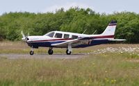 G-BKMT @ EGFH - Resident Saratoga SP returning to base on Runway 22. - by Roger Winser