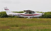 N464MA @ EGFH - A recently resident Cesnna Skylane on hold prior to a local flight. - by Roger Winser