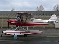 HB-ORK @ LSPL - Beeing prepared for the first taxi after a rebuild and conversion to amphib floats. It had an accident during a glacier landing.