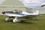 G-DISO @ X5FB - SAN Jodel D-150 Mascaret at the opening of Fishburn Airfield's new clubhouse, May 17th 2015. - by Malcolm Clarke