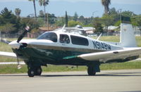 N9148W @ KRHV - A local 1991 Mooney M20M taxing out on a hot day at Reid Hillview Airport, CA. - by Chris Leipelt