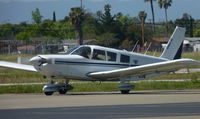 N4143W @ KRHV - A local 1967 Piper Cherokee Six taxing back to its hangar after some VFR flying at Reid Hillview Airport, CA. - by Chris Leipelt