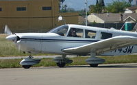 N4143W @ KRHV - A local 1967 Piper Cherokee Six taxing back to its hangar after some VFR flying at Reid Hillview Airport, CA. - by Chris Leipelt