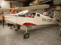 PH-COR @ EHLE - The fuselage of the first Dutch designed home-built to receive a CofA (in 1982); in the Early Birds Foundation hangar at Lelystad. - by alanh