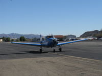 N8667H @ SZP - 1947 North American NAVION, Continental Io-520 285 Hp upgrade, taxi to Rwy 04 Young Eagles flight - by Doug Robertson
