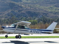 N704UT @ SZP - 1976 Cessna 150M, Continental O-200 100 Hp, landing Rwy 04 - by Doug Robertson