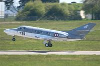 129 @ LFRJ - French Naval Aviation Dassault Falcon 10 MER, Landing rwy 08, Landivisiau Naval Air Base (LFRJ) - by Yves-Q