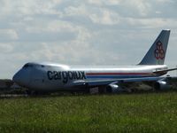LX-SCV @ EGNX - Just before takeoff at EMA/EGNX East Midlands Airport, England - by Mr Insignificant
