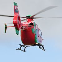 G-WASN @ EGFH - Resident Wales Air Ambulance helicopter (Helimed 57). - by Roger Winser