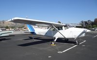 N211AN @ KRHV - A local 1974 Cessna 182P parked at Discovery Air because the Nice Air ramp was full. Photo taken at Reid Hillview Airport, CA. - by Chris Leipelt