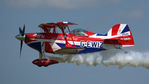 G-EWIZ @ EGTH - 41. G-EWIZ in display mode at The Shuttleworth Flying Day and LAA Party in the Park, June 2015.